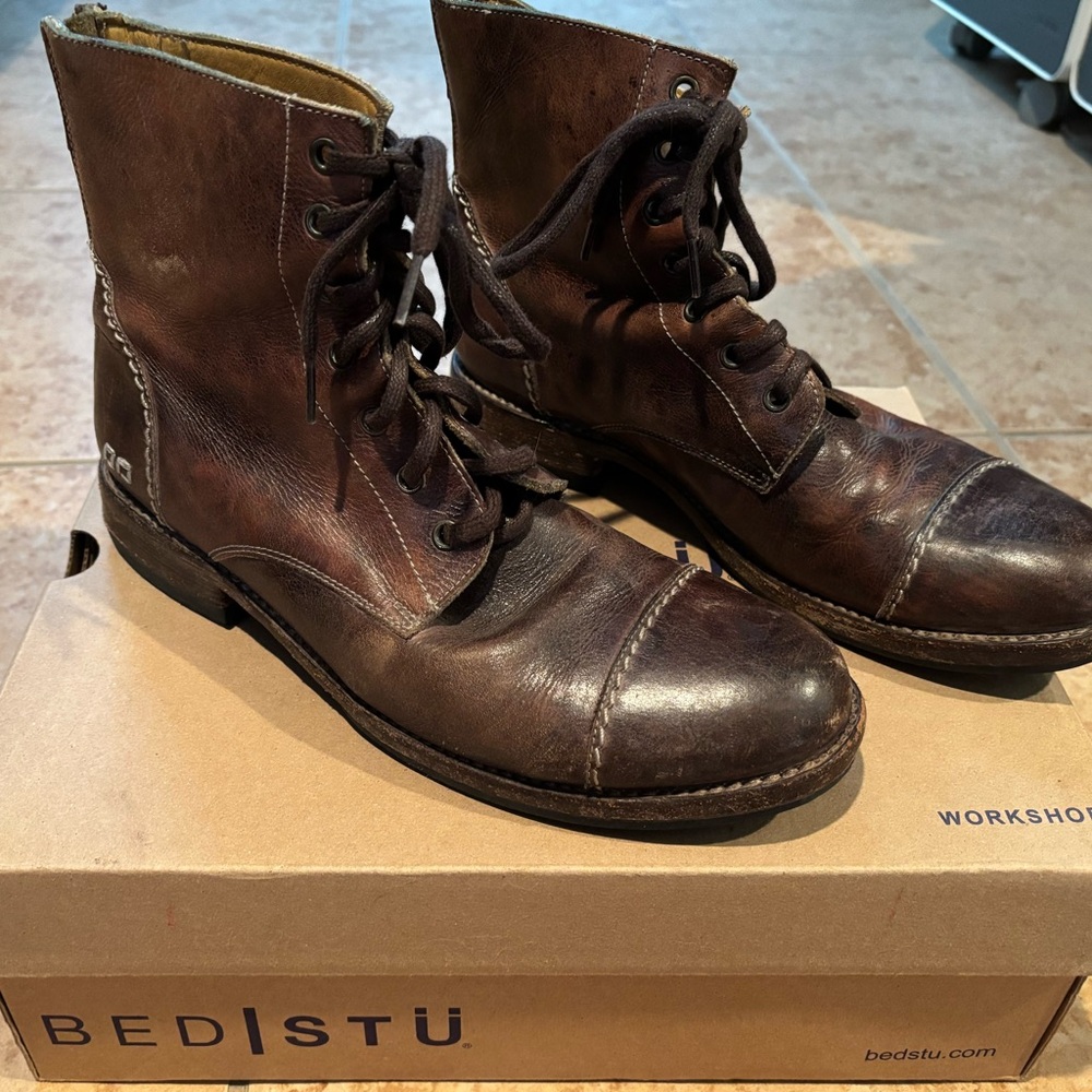 Bed Stu Men's Brown Leather Boots